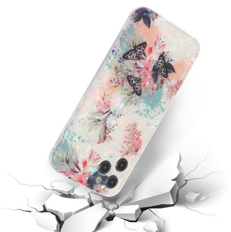For iPhone 12 Butterfly Shell Colorful Series Pattern IMD TPU Shockproof Case