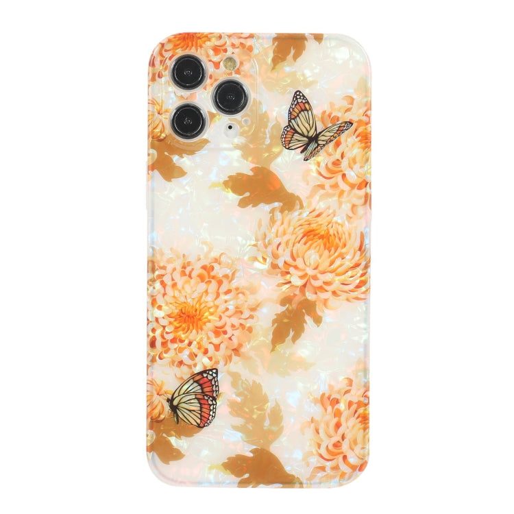 For iPhone 12 Pro Butterfly Shell Colorful Series Pattern IMD TPU Shockproof Case