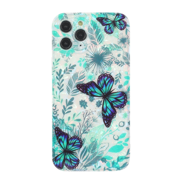 For iPhone 12 Pro Butterfly Shell Colorful Series Pattern IMD TPU Shockproof Case
