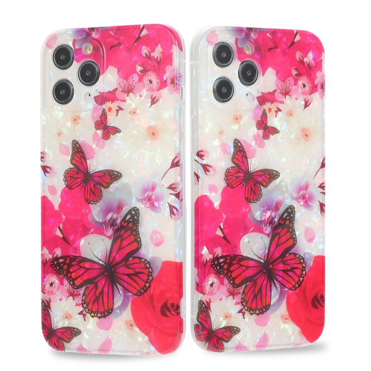 For iPhone 12 Pro Max Butterfly Shell Colorful Series Pattern IMD TPU Shockproof Case
