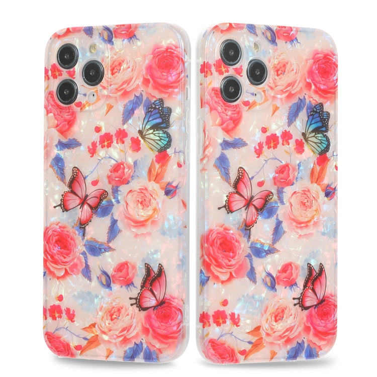For iPhone 12 Pro Max Butterfly Shell Colorful Series Pattern IMD TPU Shockproof Case