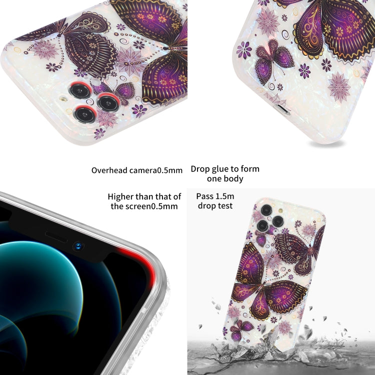 For iPhone 11 Butterfly Shell Colorful Series Pattern IMD TPU Shockproof Case