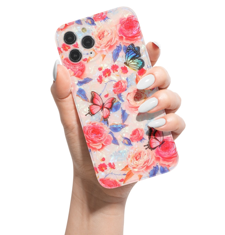 For iPhone 11 Butterfly Shell Colorful Series Pattern IMD TPU Shockproof Case
