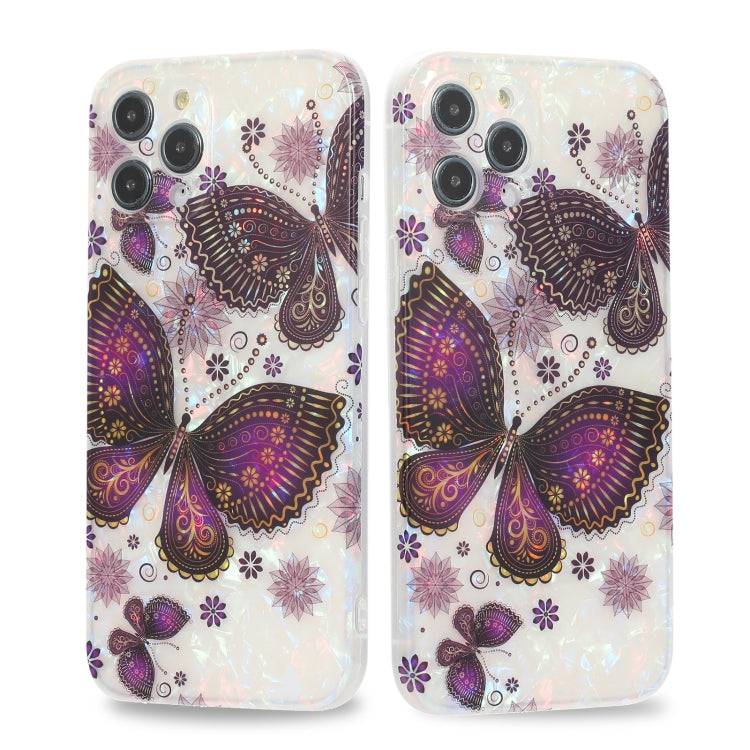 For iPhone 11 Pro Butterfly Shell Colorful Series Pattern IMD TPU Shockproof Case