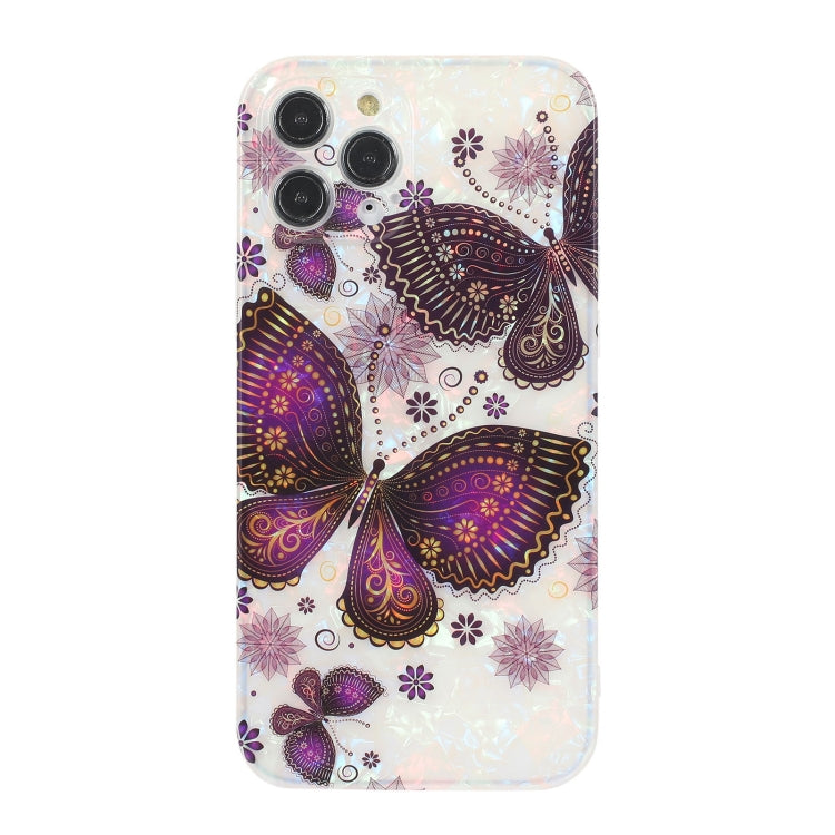 For iPhone 11 Pro Butterfly Shell Colorful Series Pattern IMD TPU Shockproof Case