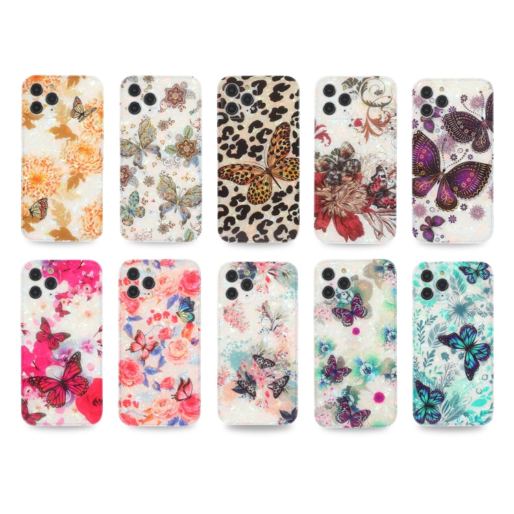 For iPhone 11 Pro Butterfly Shell Colorful Series Pattern IMD TPU Shockproof Case
