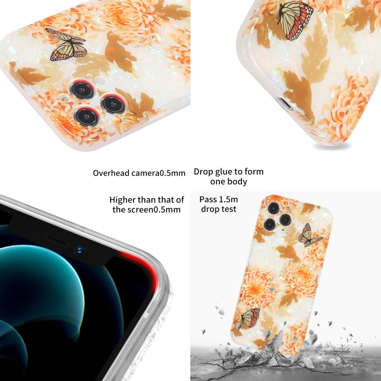 For iPhone 11 Pro Max Butterfly Shell Colorful Series Pattern IMD TPU Shockproof Case