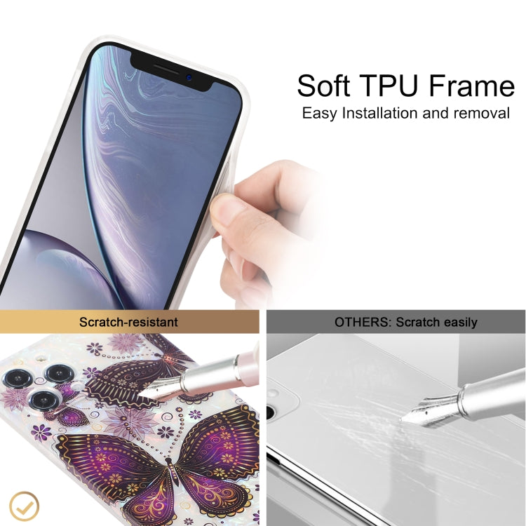 For iPhone 11 Pro Max Butterfly Shell Colorful Series Pattern IMD TPU Shockproof Case