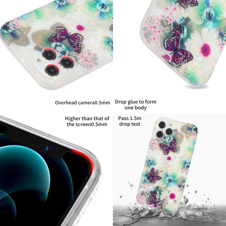 For iPhone 11 Pro Max Butterfly Shell Colorful Series Pattern IMD TPU Shockproof Case
