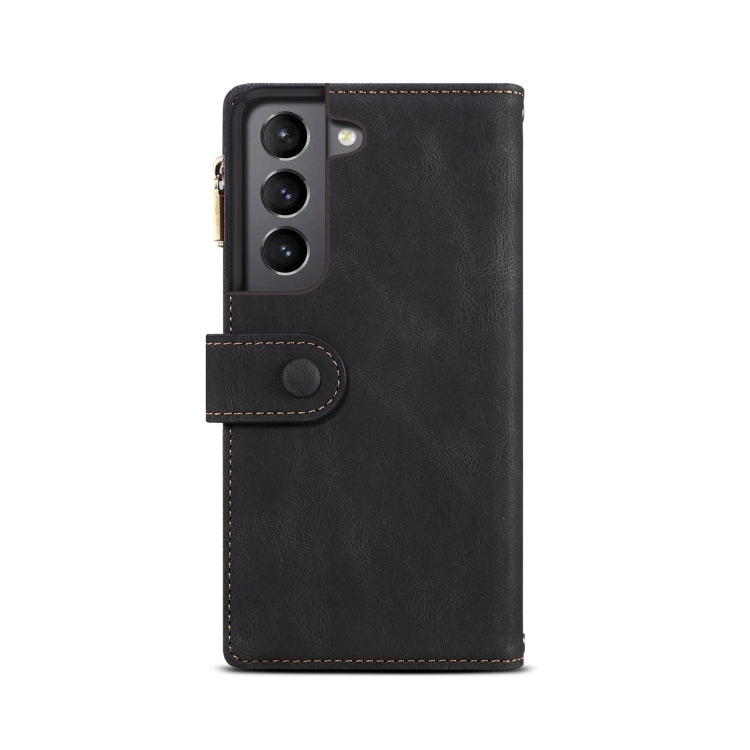For Samsung Galaxy S21 5G Retro Frosted Horizontal Flip Leather Case with Holder & Card Slot & Wallet & Zipper Pocket & Lanyard