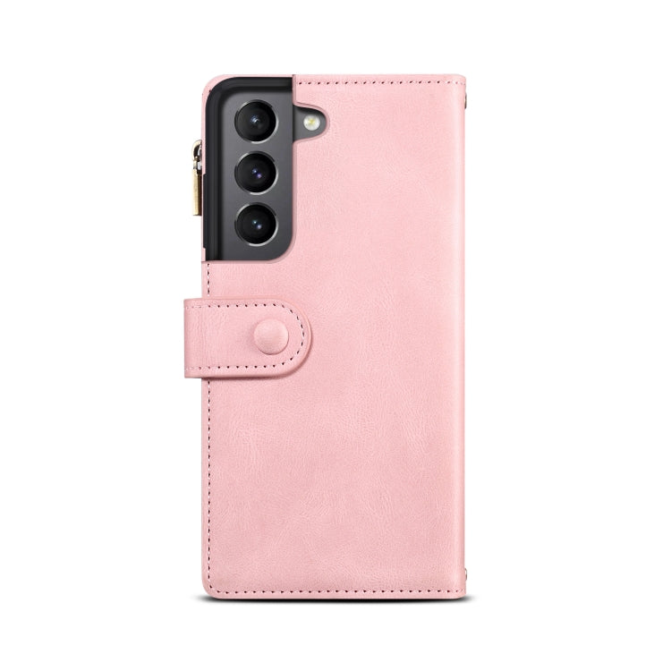 For Samsung Galaxy S21 5G Retro Frosted Horizontal Flip Leather Case with Holder & Card Slot & Wallet & Zipper Pocket & Lanyard