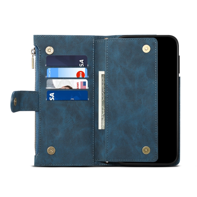 For Samsung Galaxy S21 5G Retro Frosted Horizontal Flip Leather Case with Holder & Card Slot & Wallet & Zipper Pocket & Lanyard