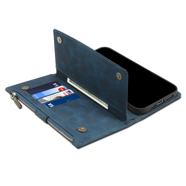 For Samsung Galaxy S21 5G Retro Frosted Horizontal Flip Leather Case with Holder & Card Slot & Wallet & Zipper Pocket & Lanyard