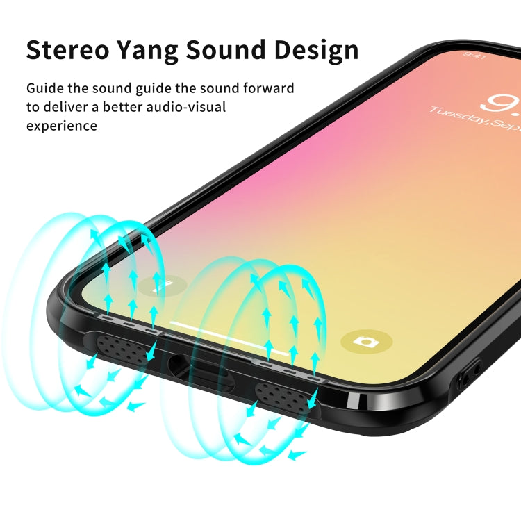 For iPhone 13 mini Sound Coversion Shockproof Acrylic Protective Case