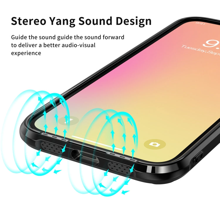 For iPhone 13 Pro Sound Coversion Shockproof Acrylic Protective Case