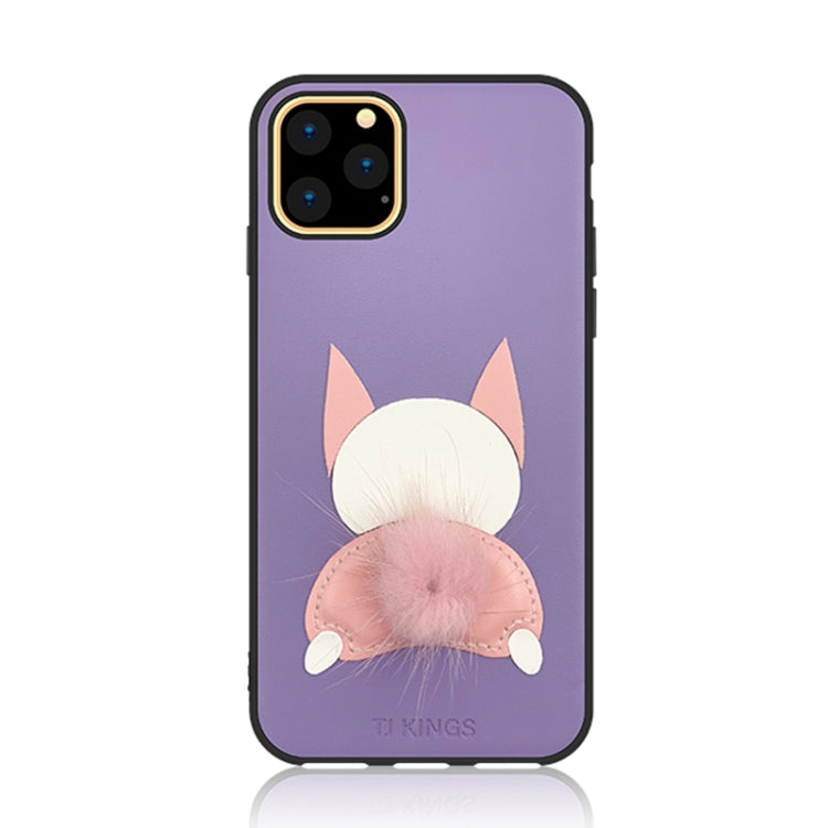 For iPhone 11 Pro TJ KINGS Cartoon Series Shockproof TPU + Stitching Leather Case