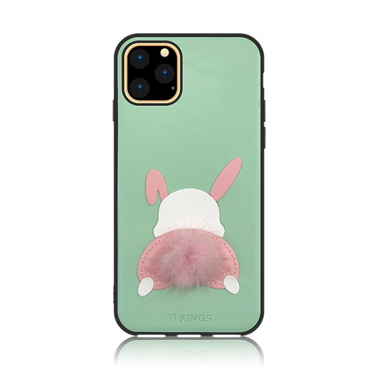 For iPhone 11 Pro Max TJ KINGS Cartoon Series Shockproof TPU + Stitching Leather Case