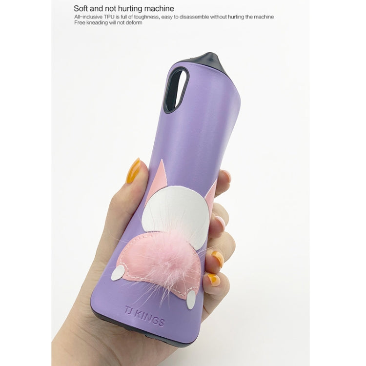 For iPhone 11 Pro Max TJ KINGS Cartoon Series Shockproof TPU + Stitching Leather Case