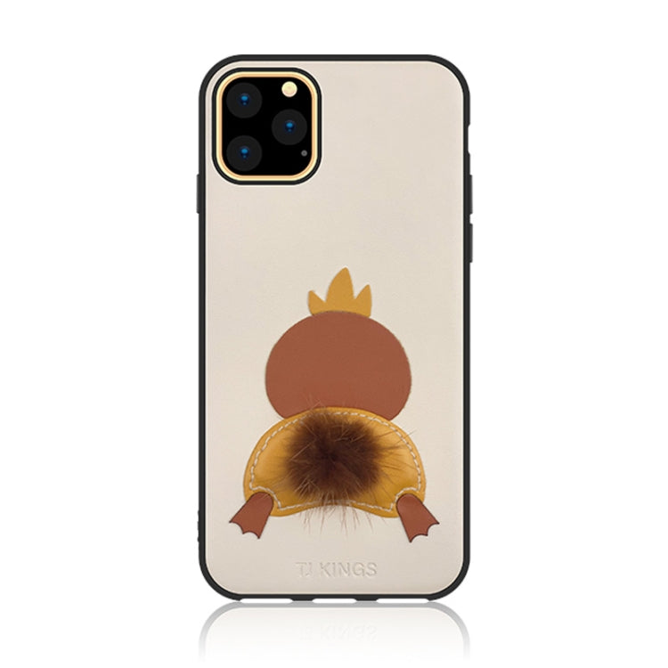 For iPhone 11 Pro Max TJ KINGS Cartoon Series Shockproof TPU + Stitching Leather Case