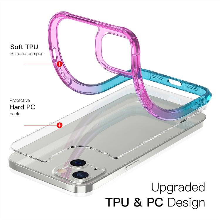 For iPhone 13 mini Sound Coversion Shockproof Gradient Acrylic Protective Case
