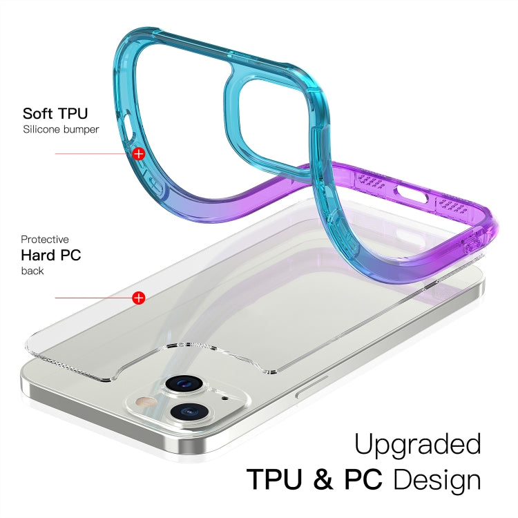For iPhone 13 mini Sound Coversion Shockproof Gradient Acrylic Protective Case