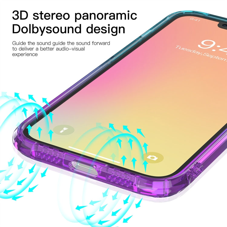 For iPhone 13 mini Sound Coversion Shockproof Gradient Acrylic Protective Case