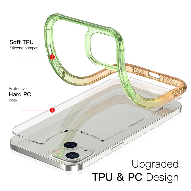 For iPhone 13 mini Sound Coversion Shockproof Gradient Acrylic Protective Case