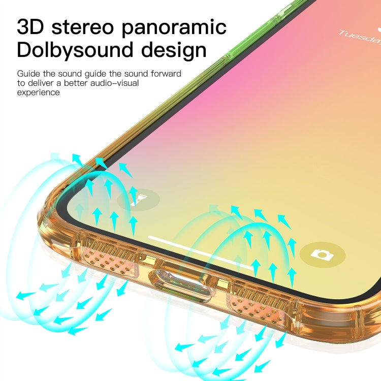 For iPhone 13 mini Sound Coversion Shockproof Gradient Acrylic Protective Case