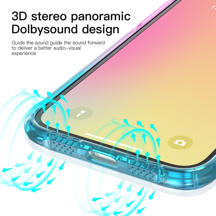 For iPhone 13 Sound Coversion Shockproof Gradient Acrylic Protective Case