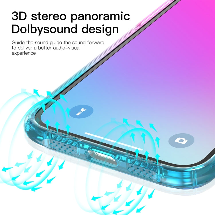 For iPhone 13 Pro Sound Coversion Shockproof Gradient Acrylic Protective Case