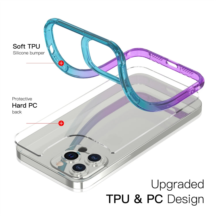 For iPhone 13 Pro Max Sound Coversion Shockproof Gradient Acrylic Protective Case