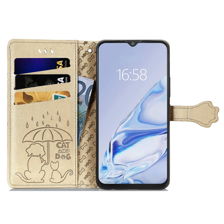 For CUBOT Note 20 Lovely Cat and Dog Embossing Pattern Horizontal Flip Leather Case , with Holder & Card Slots & Wallet & Cartoon Clasp & Lanyard