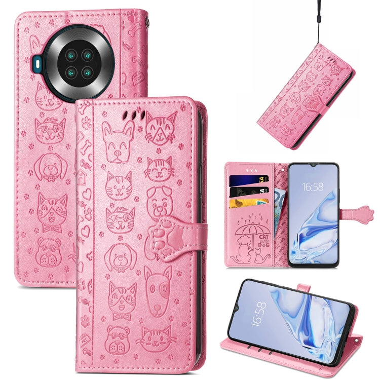 For CUBOT Note 20 Lovely Cat and Dog Embossing Pattern Horizontal Flip Leather Case , with Holder & Card Slots & Wallet & Cartoon Clasp & Lanyard