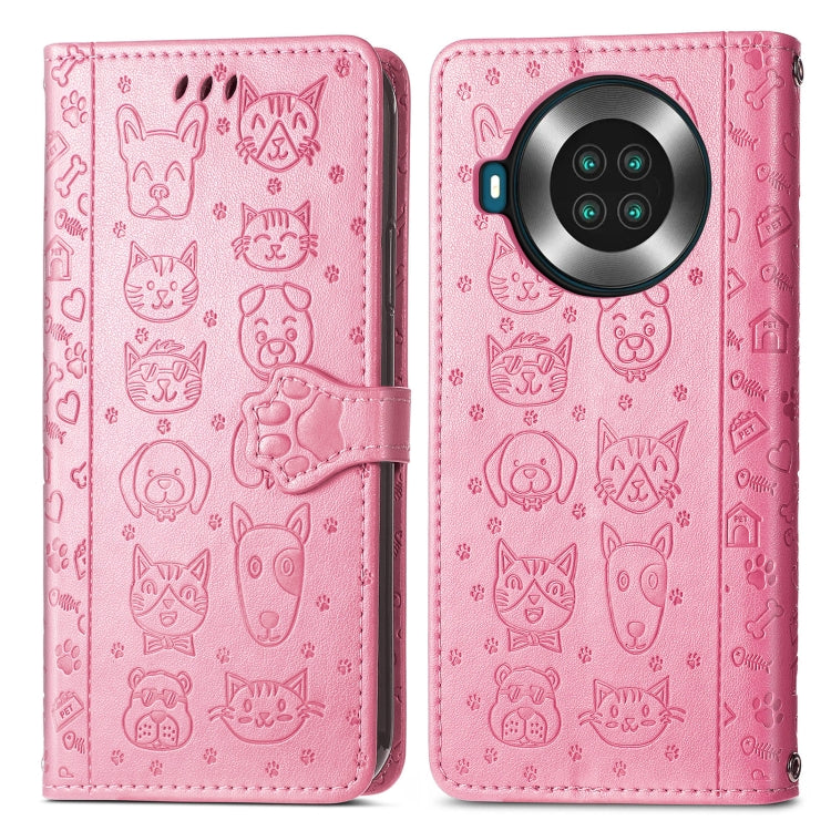 For CUBOT Note 20 Lovely Cat and Dog Embossing Pattern Horizontal Flip Leather Case , with Holder & Card Slots & Wallet & Cartoon Clasp & Lanyard