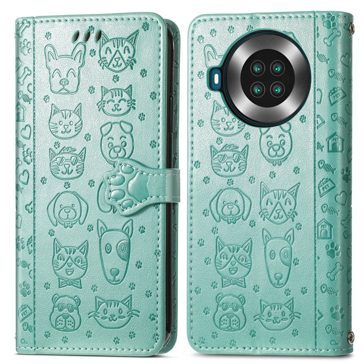 For CUBOT Note 20 Lovely Cat and Dog Embossing Pattern Horizontal Flip Leather Case , with Holder & Card Slots & Wallet & Cartoon Clasp & Lanyard