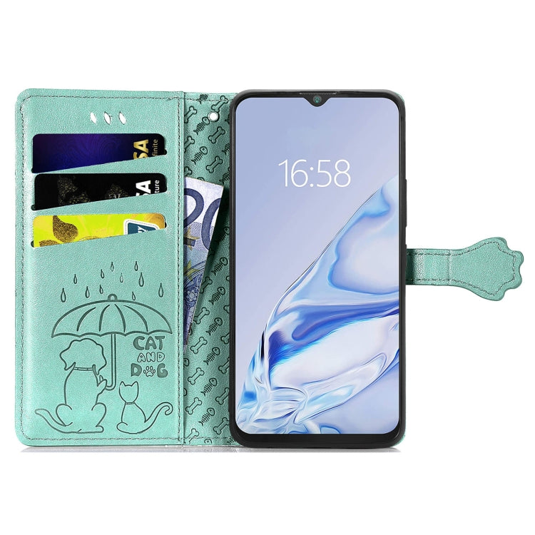 For CUBOT Note 20 Lovely Cat and Dog Embossing Pattern Horizontal Flip Leather Case , with Holder & Card Slots & Wallet & Cartoon Clasp & Lanyard