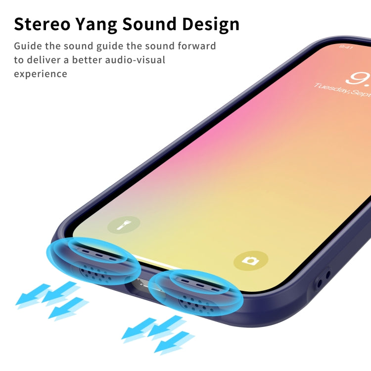 For iPhone 13 Sound Coversion Shockproof Frosted Acrylic Protective Case