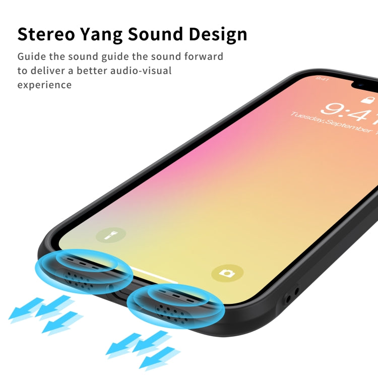 For iPhone 13 Sound Coversion Shockproof Frosted Acrylic Protective Case