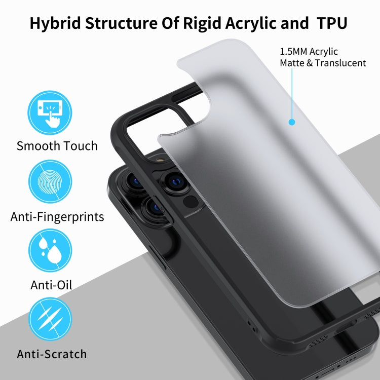 For iPhone 13 Pro Sound Coversion Shockproof Frosted Acrylic Protective Case