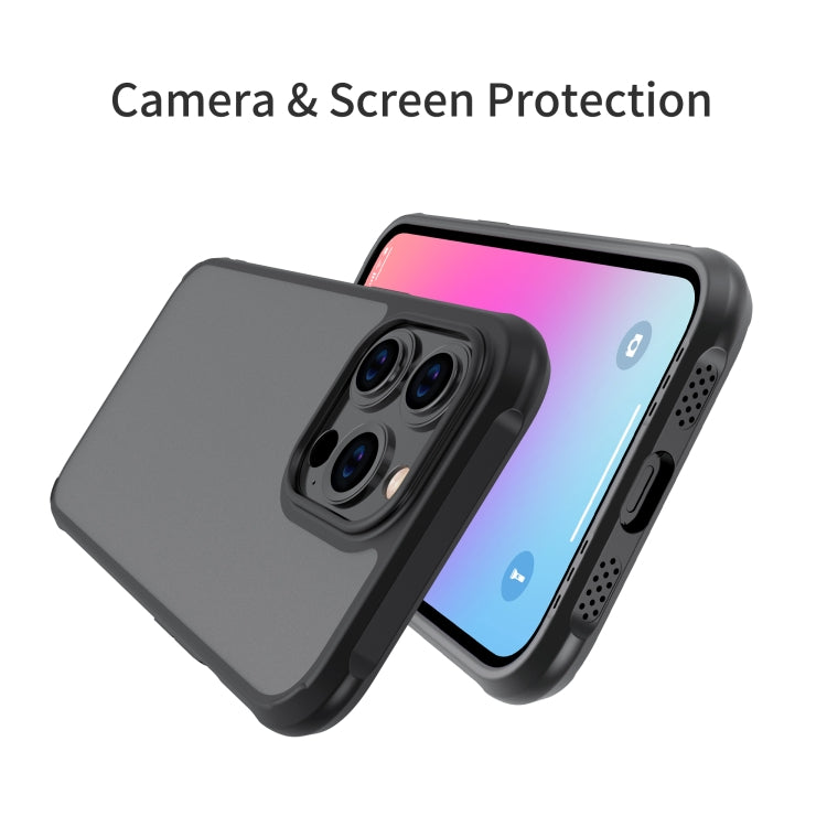 For iPhone 13 Pro Sound Coversion Shockproof Frosted Acrylic Protective Case