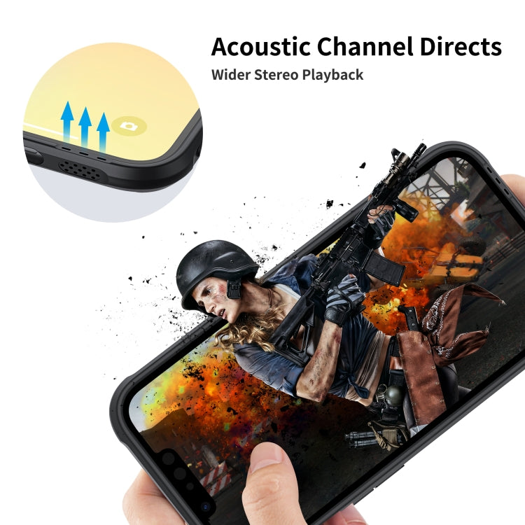 For iPhone 13 Pro Sound Coversion Shockproof Frosted Acrylic Protective Case