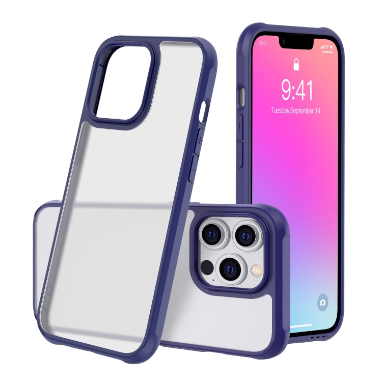 For iPhone 13 Pro Max Sound Coversion Shockproof Frosted Acrylic Protective Case