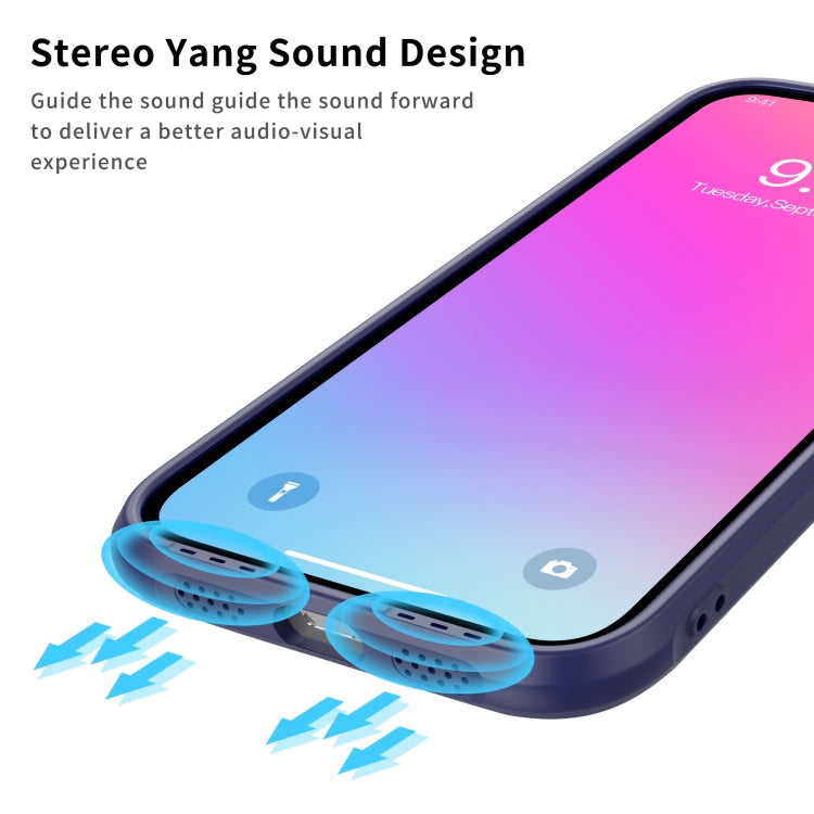 For iPhone 13 Pro Max Sound Coversion Shockproof Frosted Acrylic Protective Case