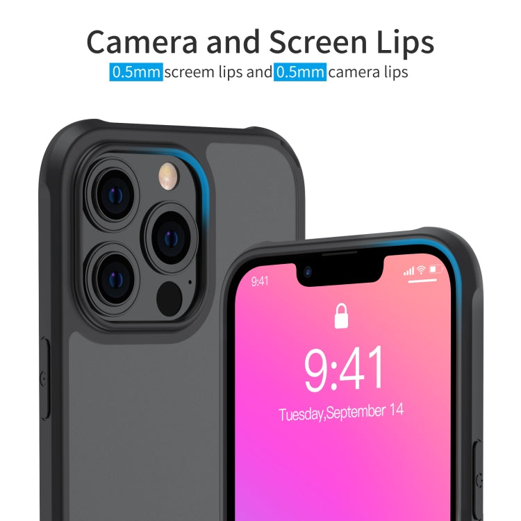 For iPhone 13 Pro Max Sound Coversion Shockproof Frosted Acrylic Protective Case