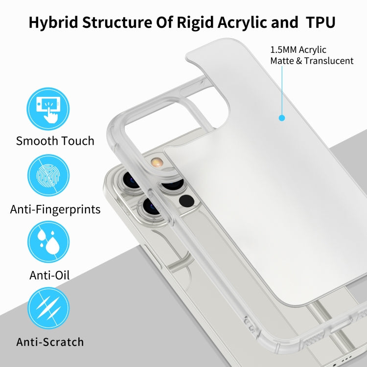 For iPhone 13 Pro Max Sound Coversion Shockproof Frosted Acrylic Protective Case