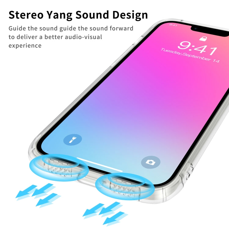 For iPhone 13 Pro Max Sound Coversion Shockproof Frosted Acrylic Protective Case