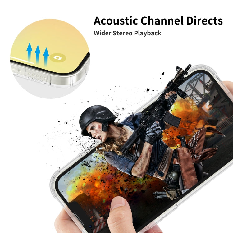 For iPhone 13 Pro Max Sound Coversion Shockproof Frosted Acrylic Protective Case