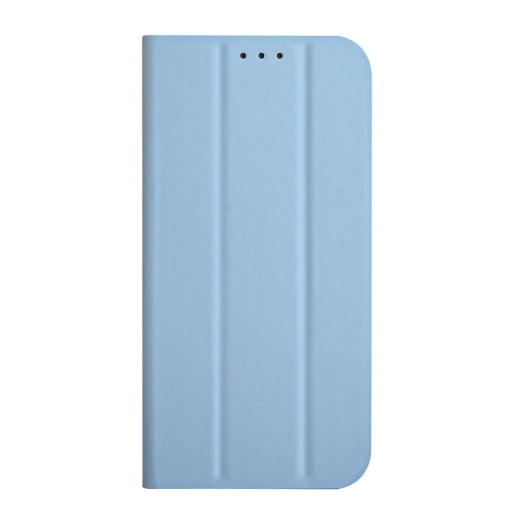 For Samsung Galaxy S21+ 5G 3-Folding Ultrathin Skin Feel Magnetic Solid Color Horizontal Flip Leather Case with Holder