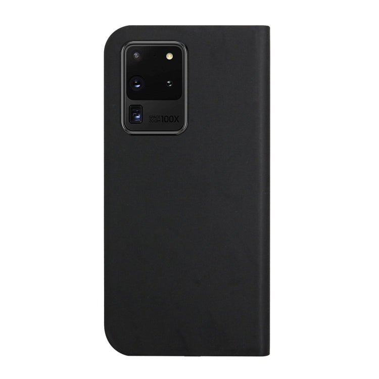 For Samsung Galaxy S20 Ultra 3-Folding Ultrathin Skin Feel Magnetic Solid Color Horizontal Flip Leather Case with Holder
