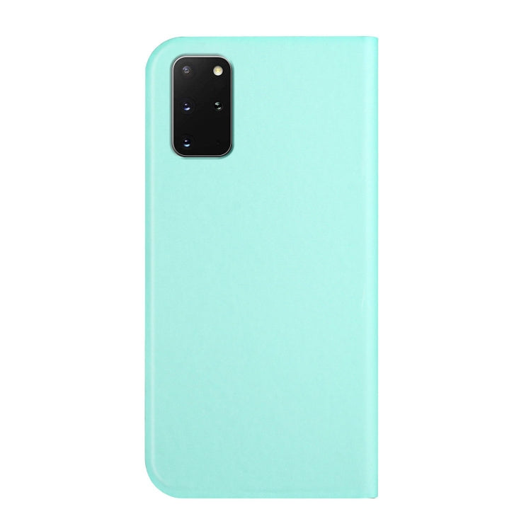 For Samsung Galaxy S20+ 3-Folding Ultrathin Skin Feel Magnetic Solid Color Horizontal Flip Leather Case with Holder